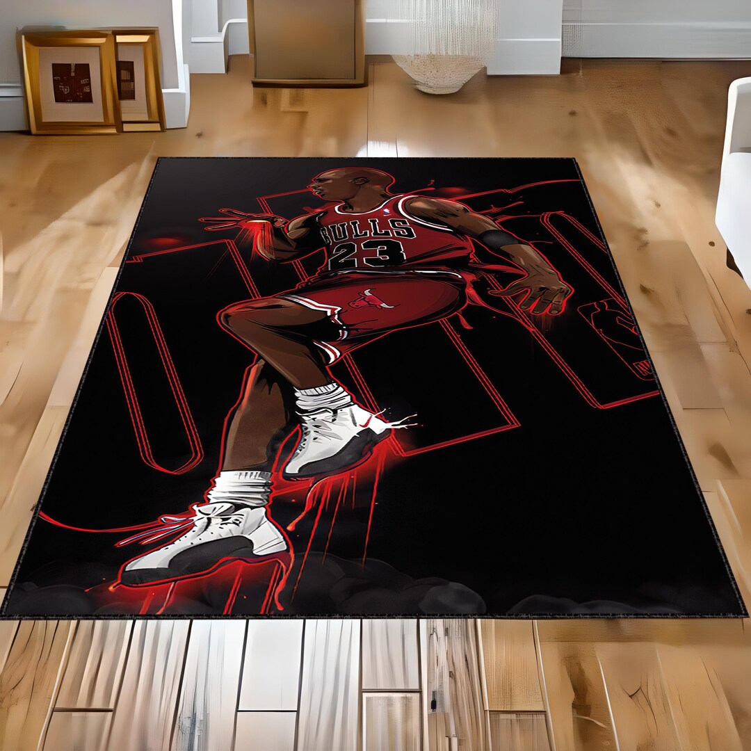 Basketball Rug NBA Rug Airjordan Rug Michael Jordan Rugs Kids Room Rug