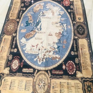 LOTR Rug, Map Decor Rug, Lord of the Rings Rug, Middle Earth Rug, Mordan Gandalf Rug, Rohan Rug, Middle Earth Design Rug, image 4