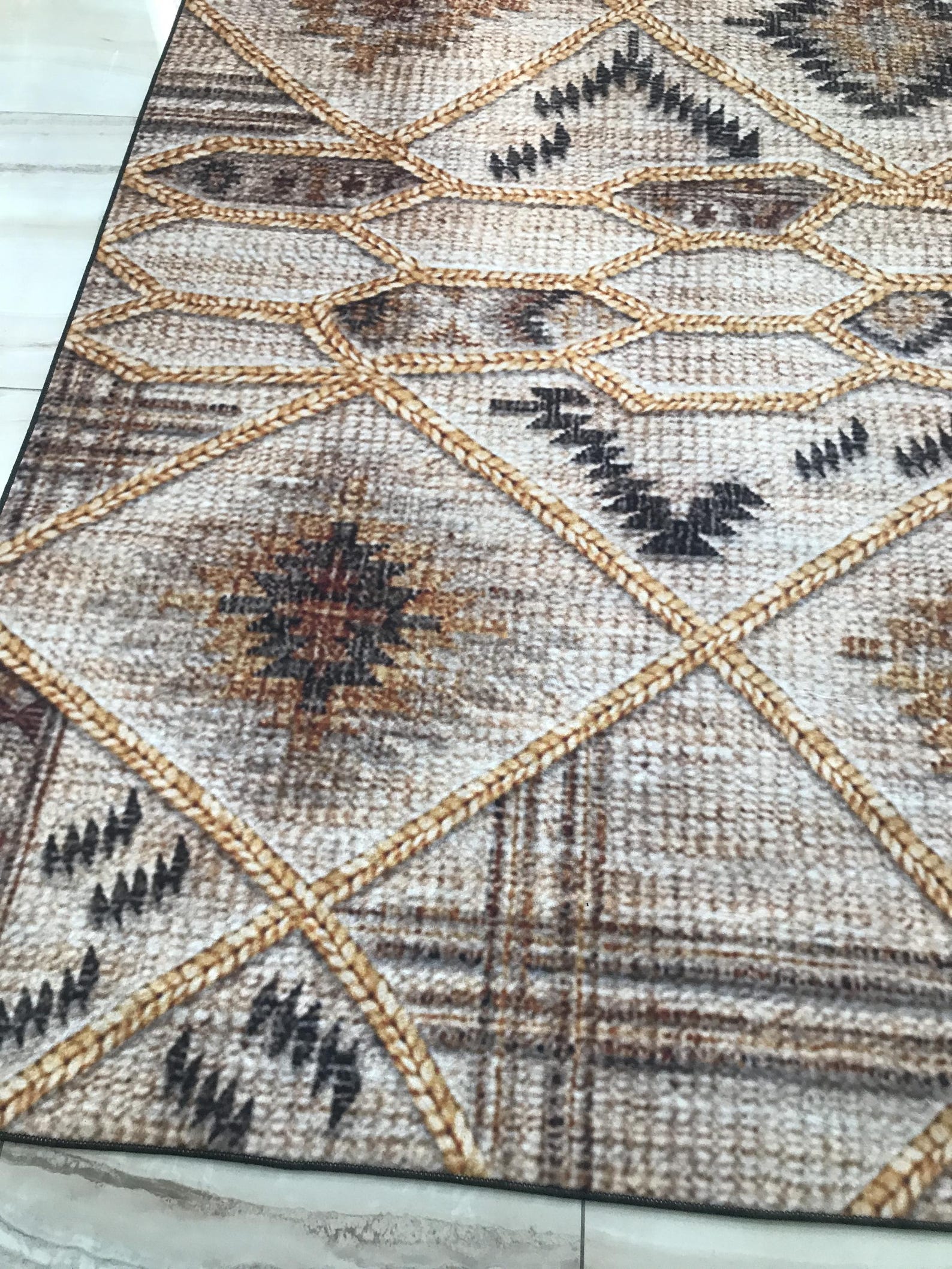 Ethnic Rug, Aztec Rug, Boho Rug, Killim Rug, Modern Aztec Rug, Machine ...