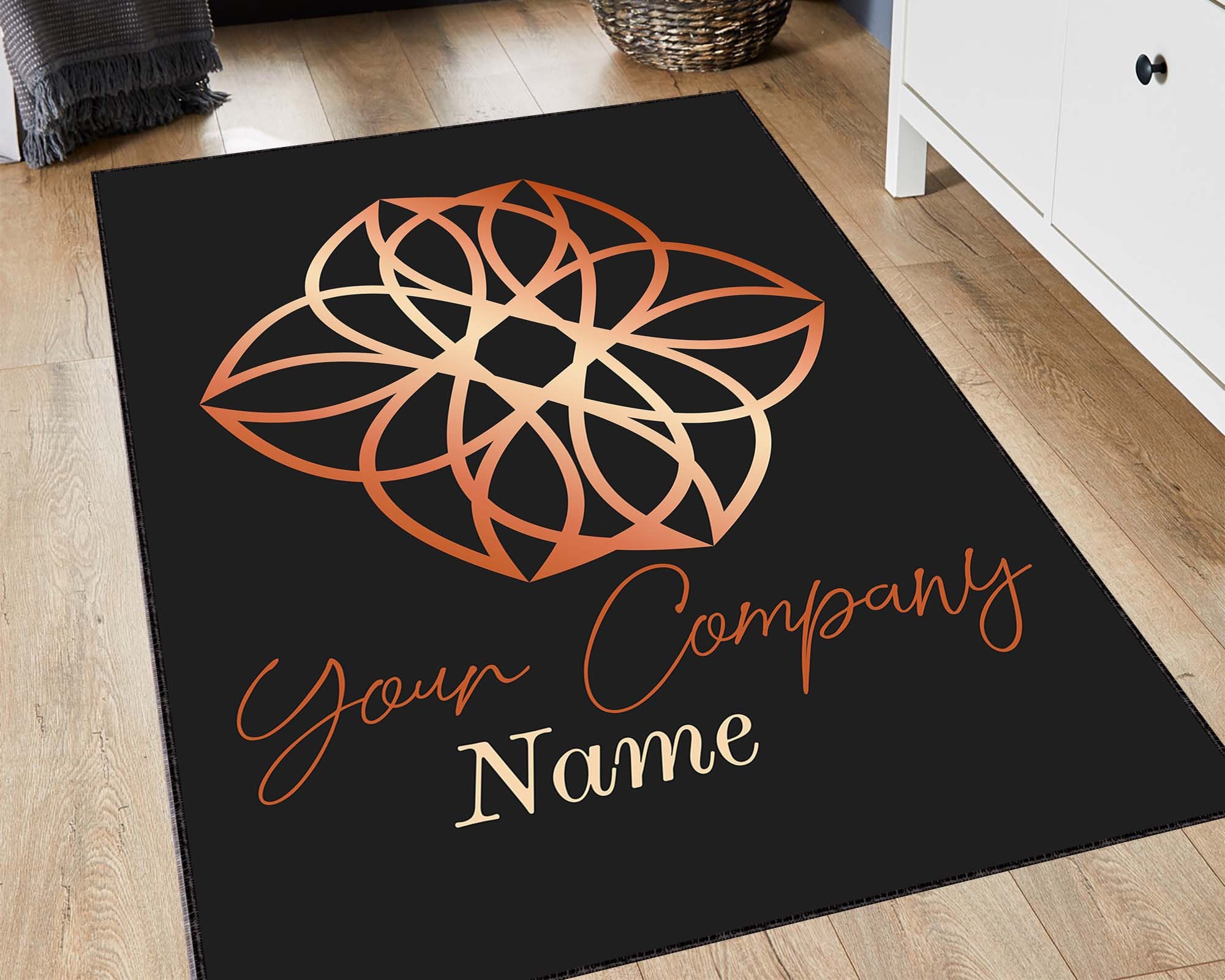 ラグ・カーペット POWISPRO LOGO RUG 4 Custom Logo Rug: Personalized Company Decor, Non-slip - Etsy