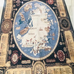 LOTR Rug, Map Decor Rug, Lord of the Rings Rug, Middle Earth Rug, Mordan Gandalf Rug, Rohan Rug, Middle Earth Design Rug, image 8