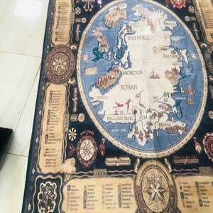LOTR Rug, Map Decor Rug, Lord of the Rings Rug, Middle Earth Rug, Mordan Gandalf Rug, Rohan Rug, Middle Earth Design Rug, image 16