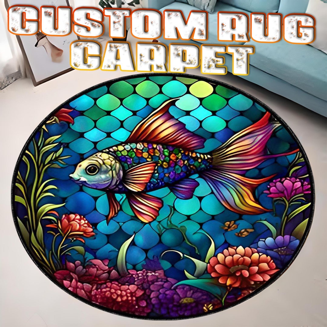 Finding Nemo Rug, Round Fish Rug, Finding Dori Rug, Circle Decor Rug ...