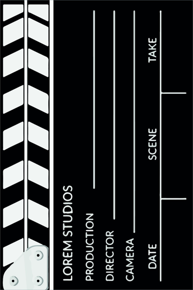 Movie Clapperboard Area Rug, Black and White Film Slate Rug, Cinematic ...
