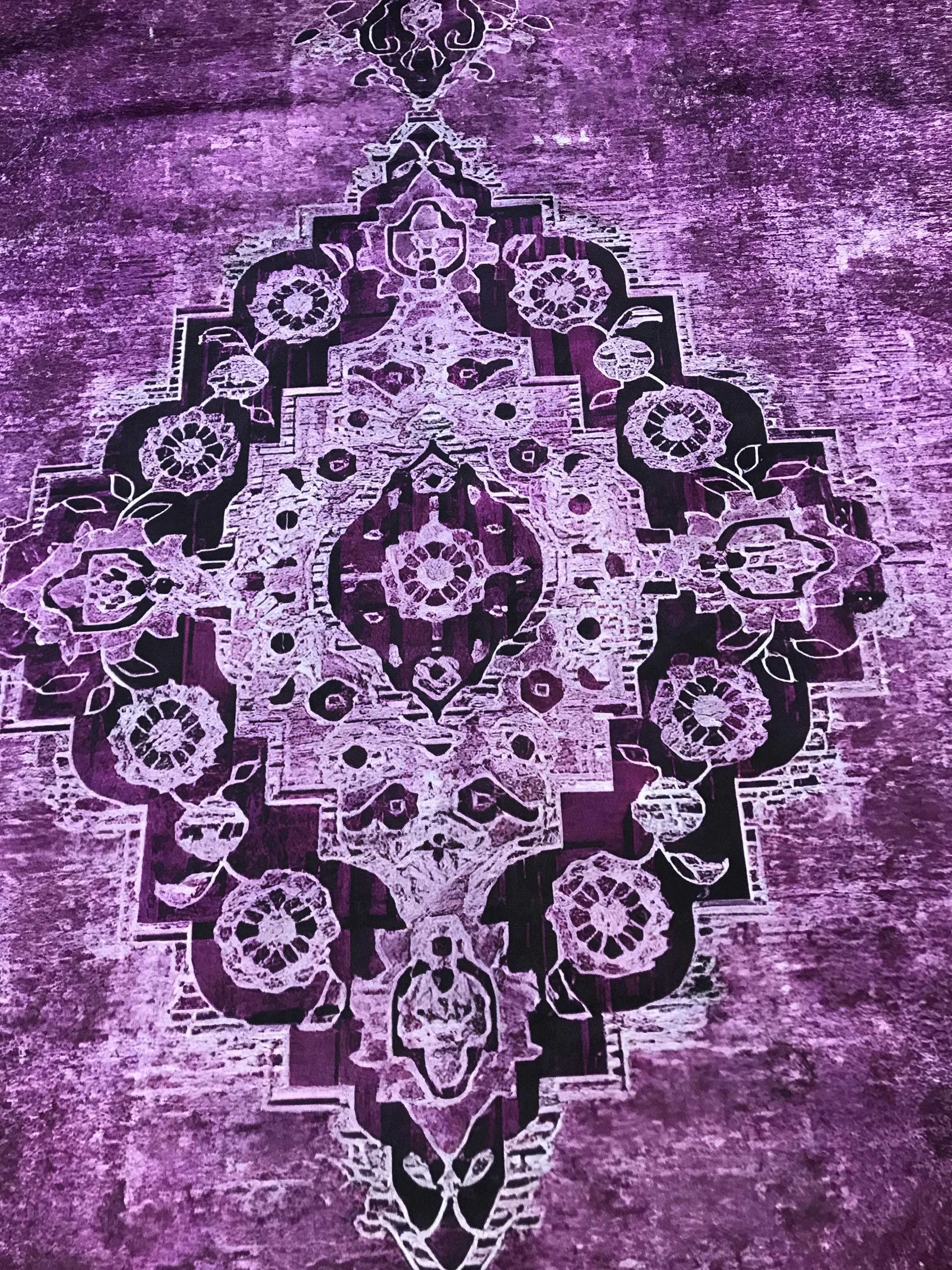 Purple Rug, Modern Purple Rug, Purple Turkish Rug, Purple Rococo Rug ...
