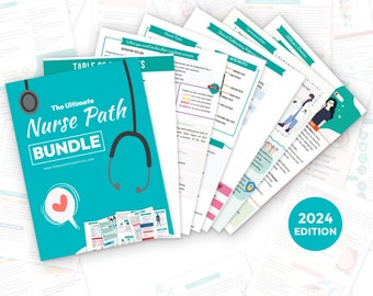 The ultimate nurse bundle, 400+ pages, nursing study guide, Nurse notes, anatomy, study guide template, Nursing school notes, Nursing guide