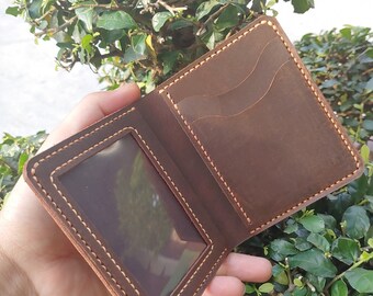 Light Brown Sheepskin Leather Men's Wallet - Comfort and Masculinity