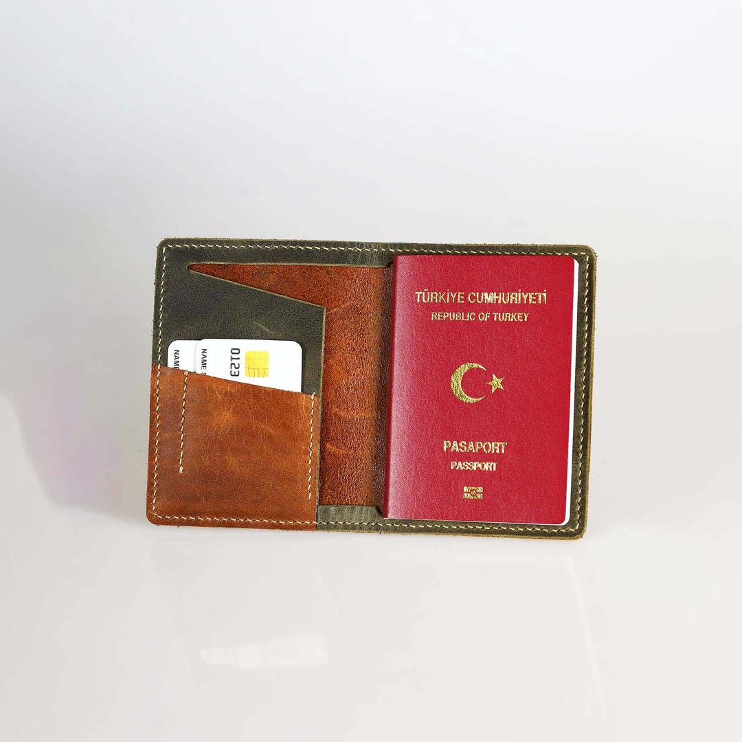 Rome Passport Wallet Genuine Leather Personalized Hand Made - Etsy