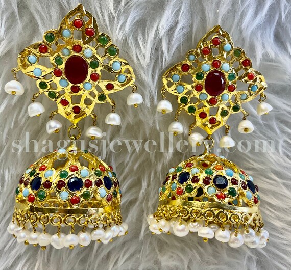 Navratan jhumkas clearance