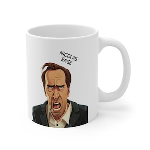 Nicolas Cage Mug - Nicolas Rage | Perfect Novelty Gift for Secret Santa, Stocking Fillers, and Birthdays