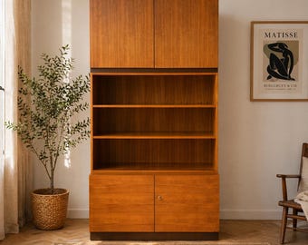 Mid-century teak modular furniture – Modular cabinet and shelving system from the 1960s – Danish Modern Design