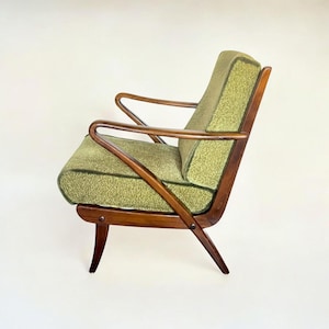 Original Mid-Century Easy Chair. Bentwood armchair from the 1940s, made by Guglielmo Ulrich for C.W.K. Möbel.