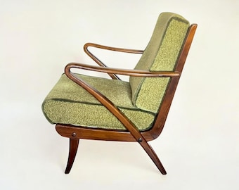 Original Mid-Century Easy Chair. Bentwood armchair from the 1940s, made by Guglielmo Ulrich for C.W.K. Möbel.