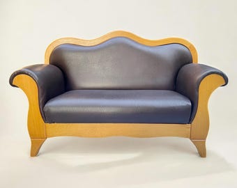 Divano Chippendale in pelle - NeoRetrò