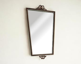 Vintage 1950s Mid-Century Mirror. Shabby Chic Mirror, Wardrobe Mirror, Vanity Mirror, Bedroom Mirror