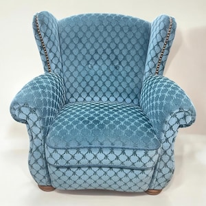 Rarity! Antique armchair by Schlingmann Wertmöbel, mid-century style, unused, excellent condition, high-quality workmanship, with label