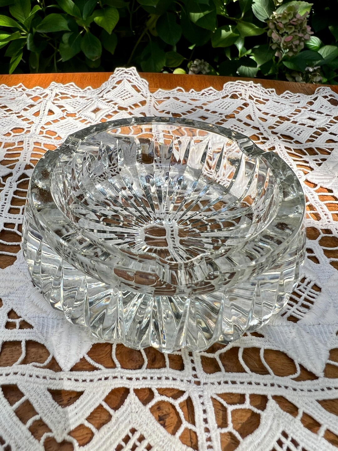 Lead Crystal Ashtray From the 1970s Timeless Etsy