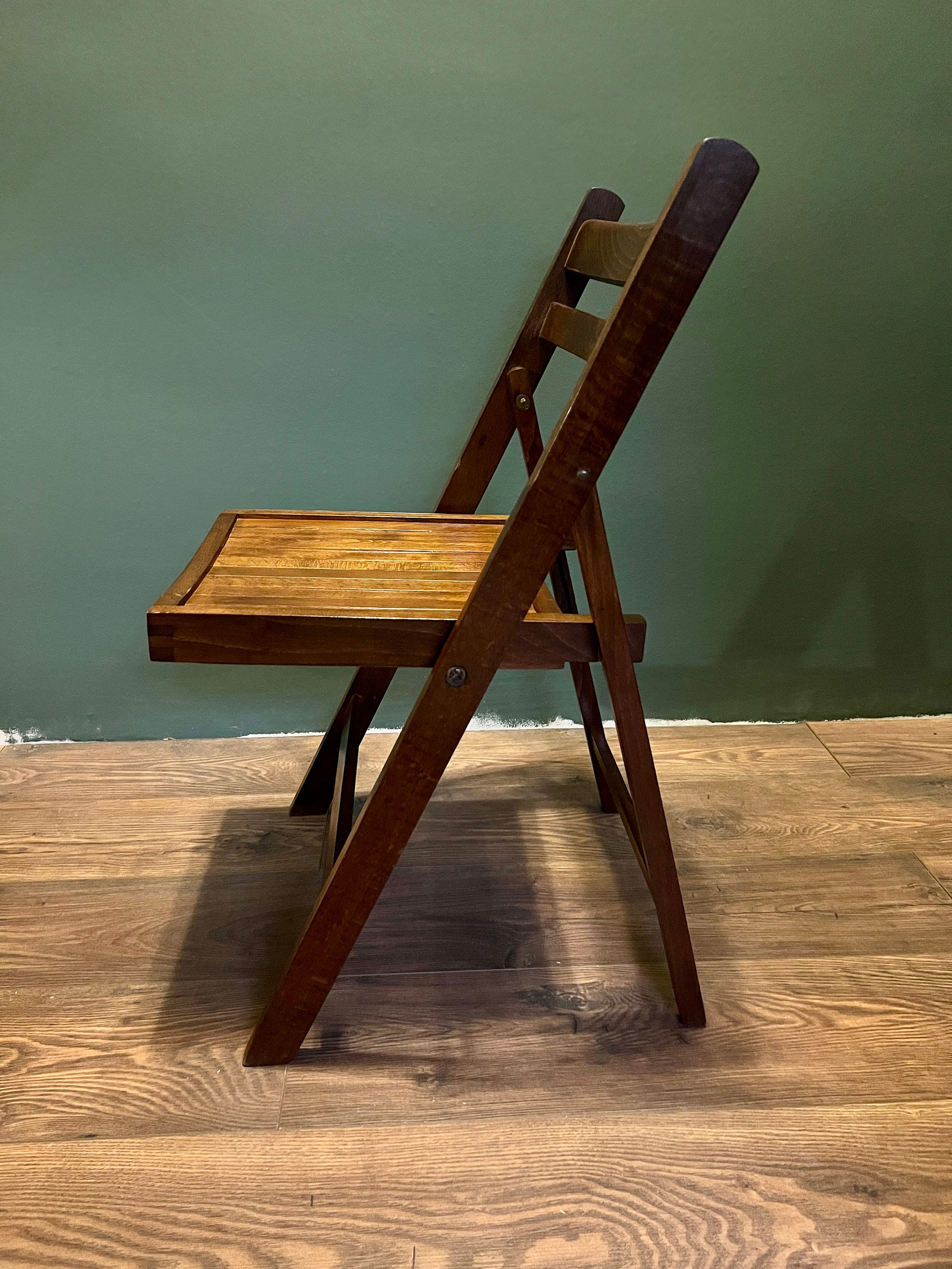 This Original Italian Vintage Folding Chair is a Solid Mid