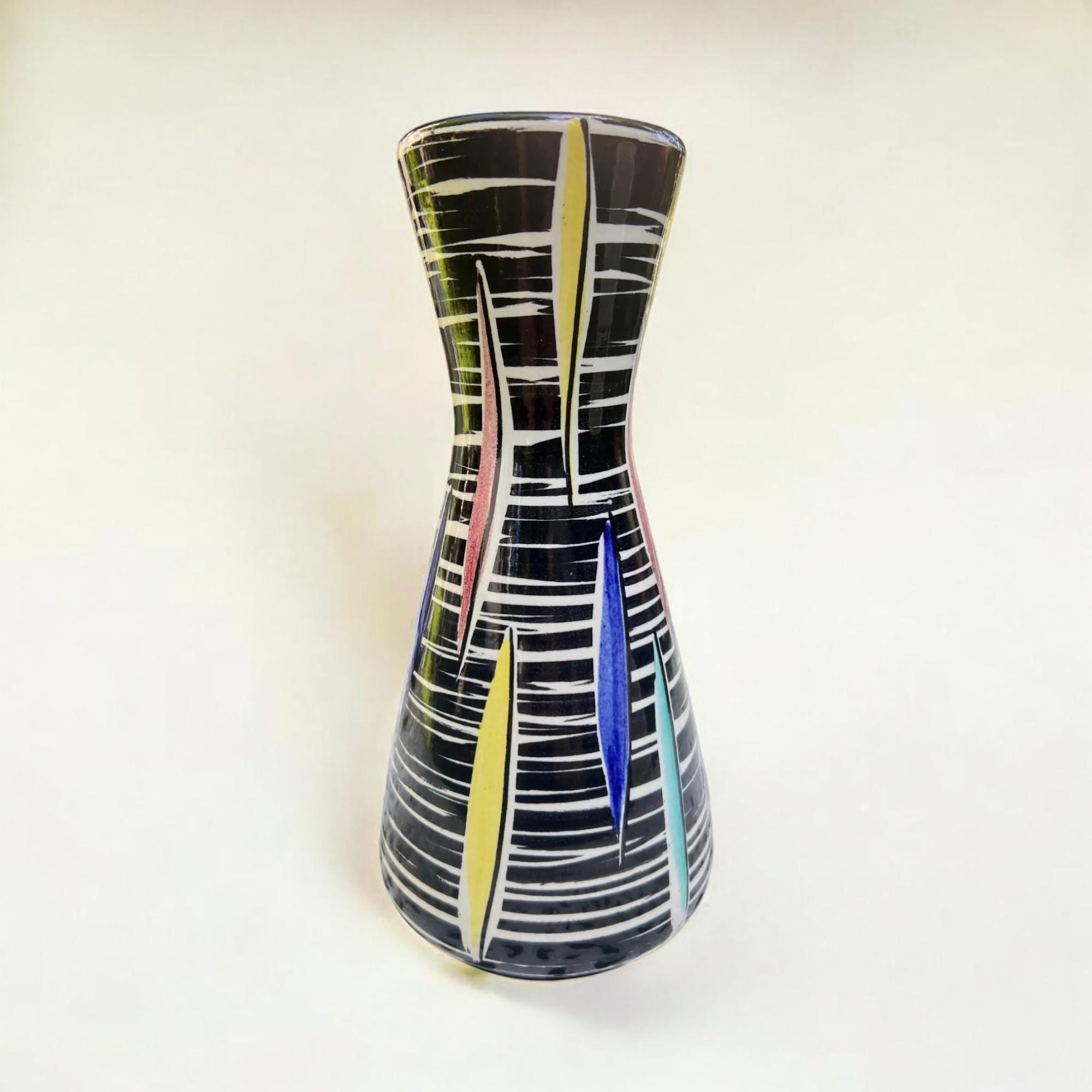 BAY Ceramics 585 25 - ボドマン時代のゼブラ柄とカラフルな縦縞模様の