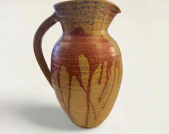Vintage Mid-Century Jug | Handcrafted Ceramics | 60s/70s Retro Pitcher