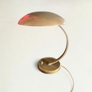 Kaiser Leuchten-Christian Dell-Model 6751-Bauhaus desk lamp made of brass, circa 1930s. The classic among Bauhaus lamps.