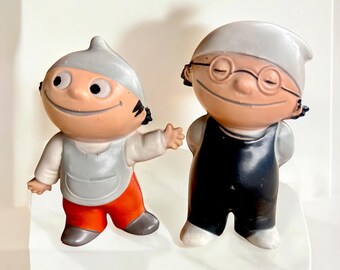 70’s Mainzelmannchen ドイツ ビンテージ ソフビTOY 3個 ☆1970's Mainzelmannchen ドイツ ビンテージ ソフビ TOY 3個