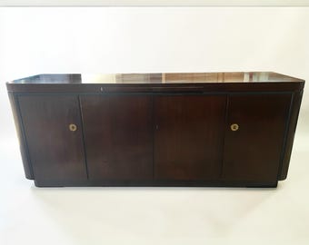 Large Art Deco / Streamline sideboard with original marble top – c. 1930–1950, in the style of the Deutsche Werkstätten