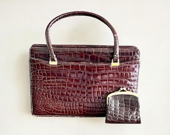 ヴィンテージ イングリッシュ MCM レディース モック クロコレザー