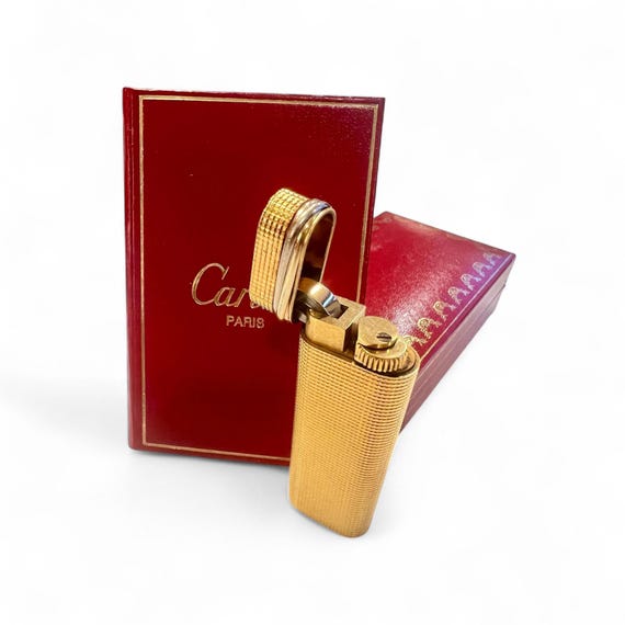 Cartier レザー 円形ミラー オレンジ New Vintage CARTIER PANTHERE WINDSOR GOLD SUNGLASSES 1980s w
