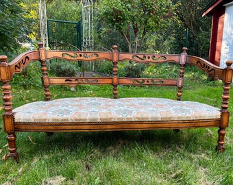 Rarität! Original Giorgetti Gallery Zweisitzer, Sofa von 1975, Shabby chic im Biedermeierstil