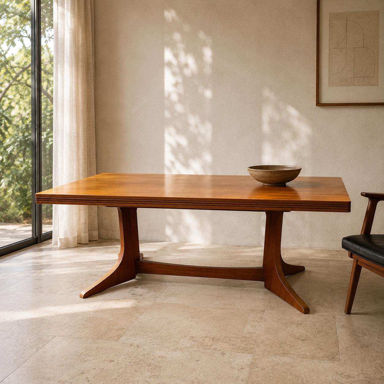 【WANT ANTIQUE購入】1960-70's Vintage Table Vintage Extendable and Height-adjustable Coffee Table Made of Wood