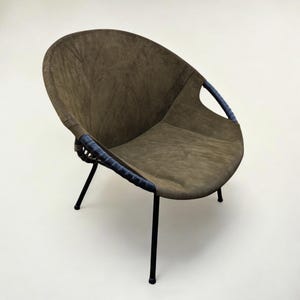 Rare mid-century balloon armchair in green– cocktail chair by Lusch & Co., 1960s