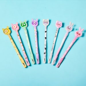 3 Pack Cute Animal/Flower Printed Gel Pens