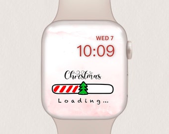 Christmas Apple Watch Wallpaper, Santa , Apple watch face winter snowman, Smart watch background, Instant Download- 3 Designs
