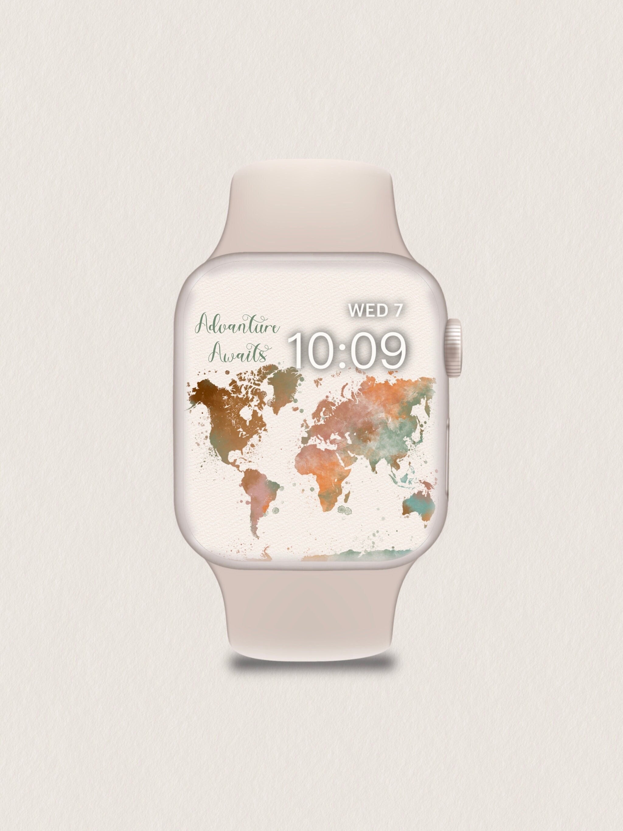 Watch with world map face sale