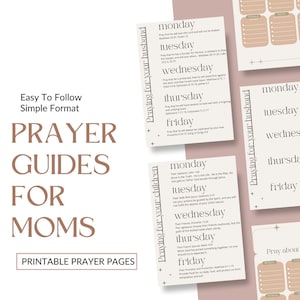 Prayers for Moms easy printable prayer board to guide your prayers for Husband and kids prayers for strength prayer closet prayer scriptures