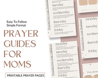 Prayers for Moms easy printable prayer board to guide your prayers for Husband and kids prayers for strength prayer closet prayer scriptures