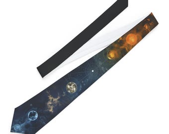 Corbata con diseño del espacio exterior, regalo para el jefe; corbata con constelación de estrellas, regalo para el profesor; corbata con estrellas del cosmos y la Vía Láctea; corbata perfecta para cualquier ocasión.