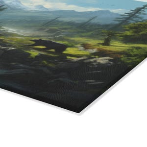 Glass Cutting Board Black bear cutting board Nature cutting board Gifts for hunters Gifts for him Black bear stuff Kitchen accessories image 4