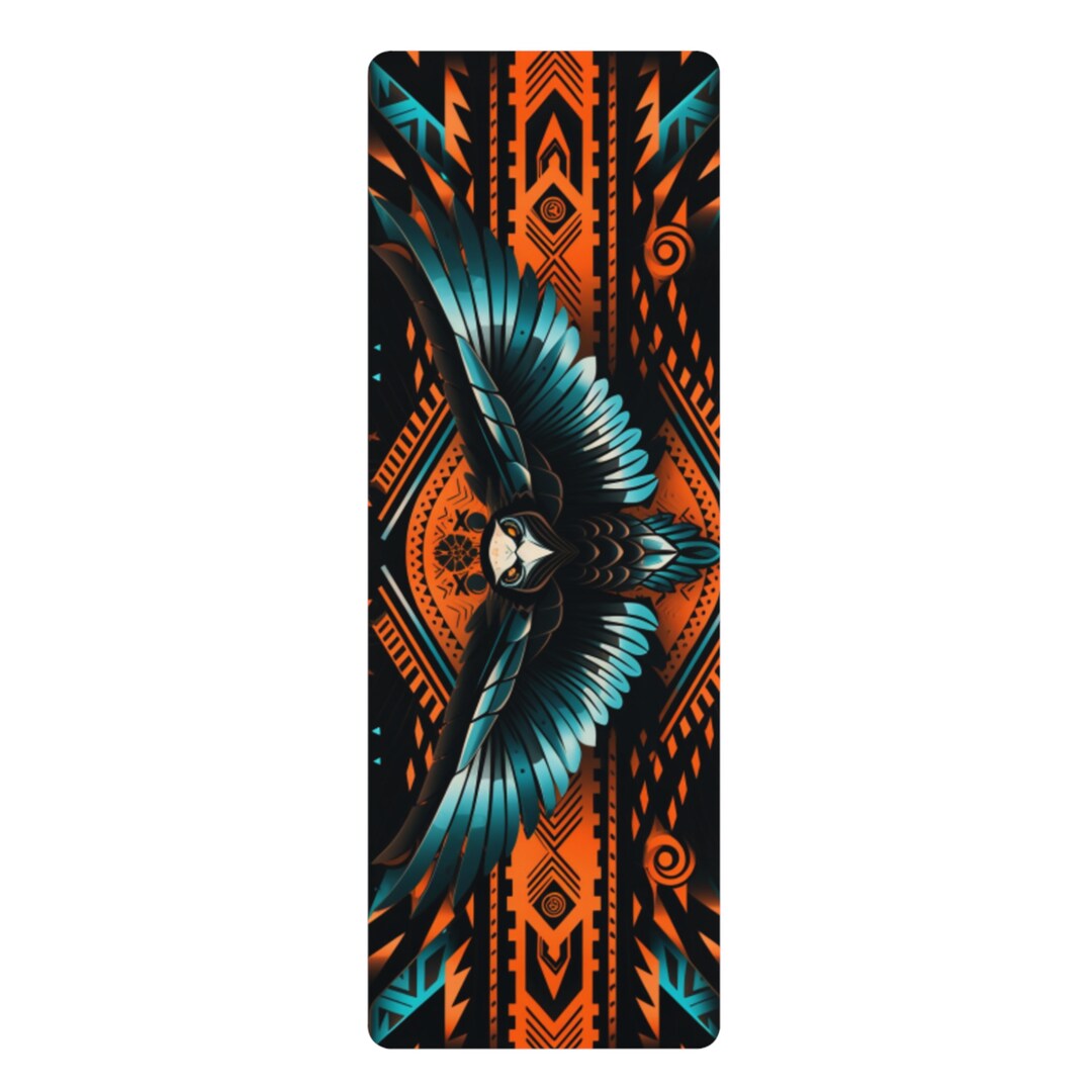 Rubber Yoga Mat Rubber Eagle Yoga Mat Rubber Aztec Yoga Mat Gifts for ...