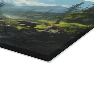 Glass Cutting Board Black bear cutting board Nature cutting board Gifts for hunters Gifts for him Black bear stuff Kitchen accessories image 7