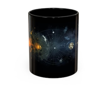 Konstellation Akzent Becher Himmlische Kaffeetasse Zodiac Drinkware Sternennacht Teebecher Galaxy Küche Dekor Astrologie Geschenk Milchstraße Kaffeebecher