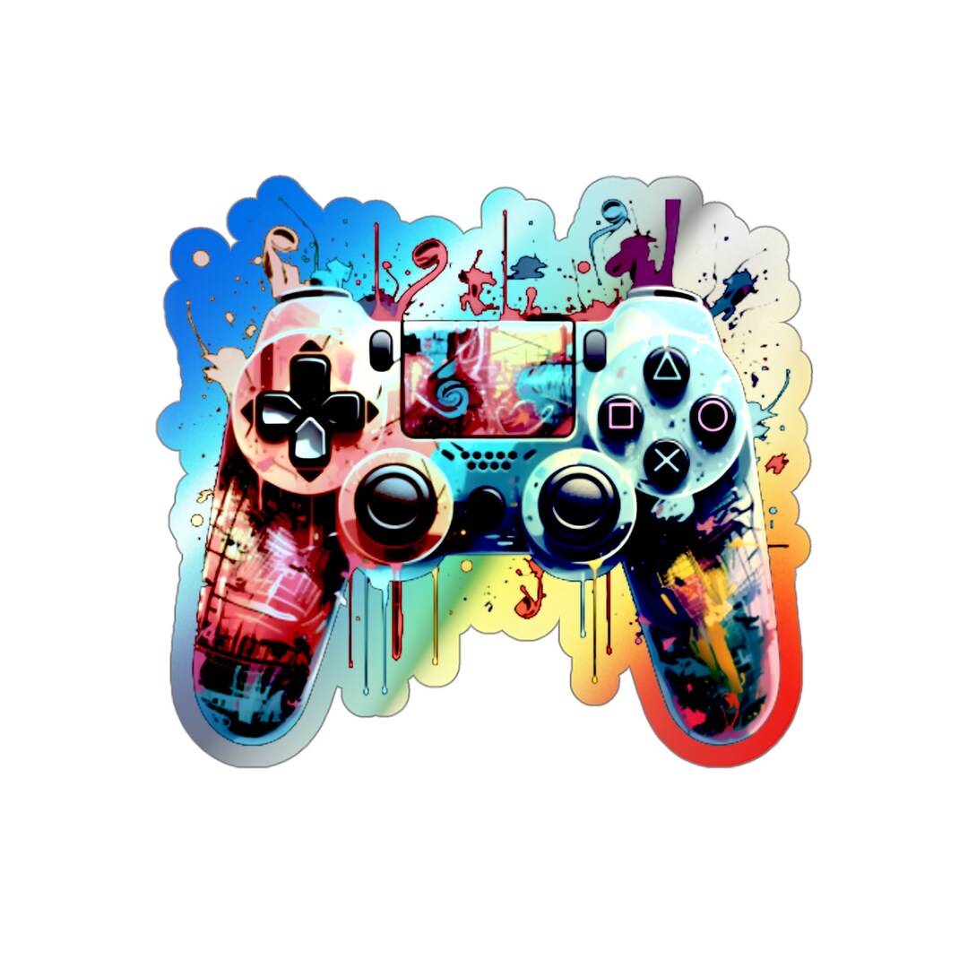 Holographic Gaming Die-cut Sticker Gaming Controller Sticker Popular ...
