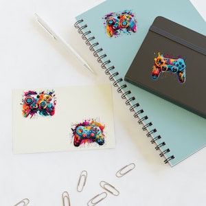 Game Controller Sticker Sheets Gift For Him Gifts For Gamer Stickers For Video Game Lovers Colorful Gamer Controller Water Resistant Vinyl image 7