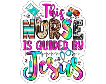 Kiss-Cut Sticker, Nurse Stickers, Nurse, RN, Nursing, Colorful Stickers