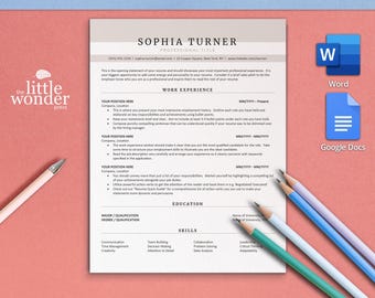 Plantilla de CV ATS contemporánea: CV profesional para puestos corporativos