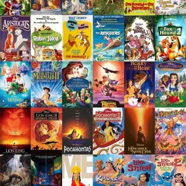 122 Films Tous les films Disney d'animation Full HD Clé USB