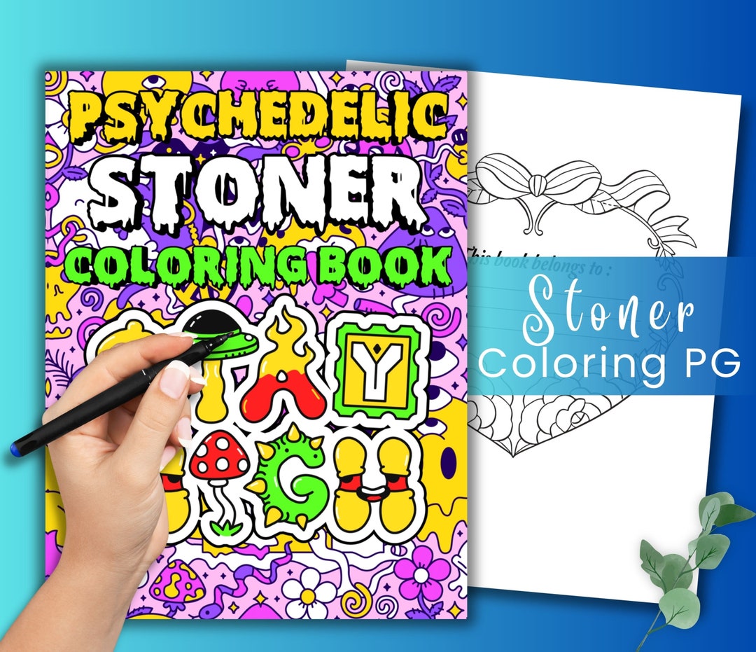 Stoner Coloring Book, Digital Download, 50 High Quality Premium Design ...