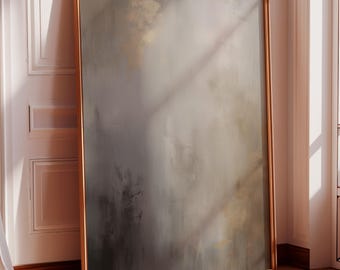 Abstrakt Gold Kunstdruck: Neutrale Töne, modern minimalistisch (Digitaler Download)