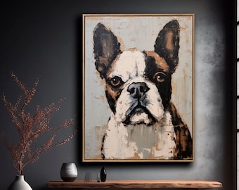 Dog Wall Art, Oil Dog  Print, Dog  Portraits Wall Art, Printable Wall Art, Animal Wall Art, Digital Wall Art